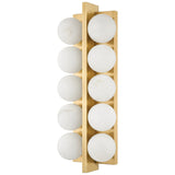 Vintage Brass 10 Lights Emille Vanity Light by Corbett Lighting