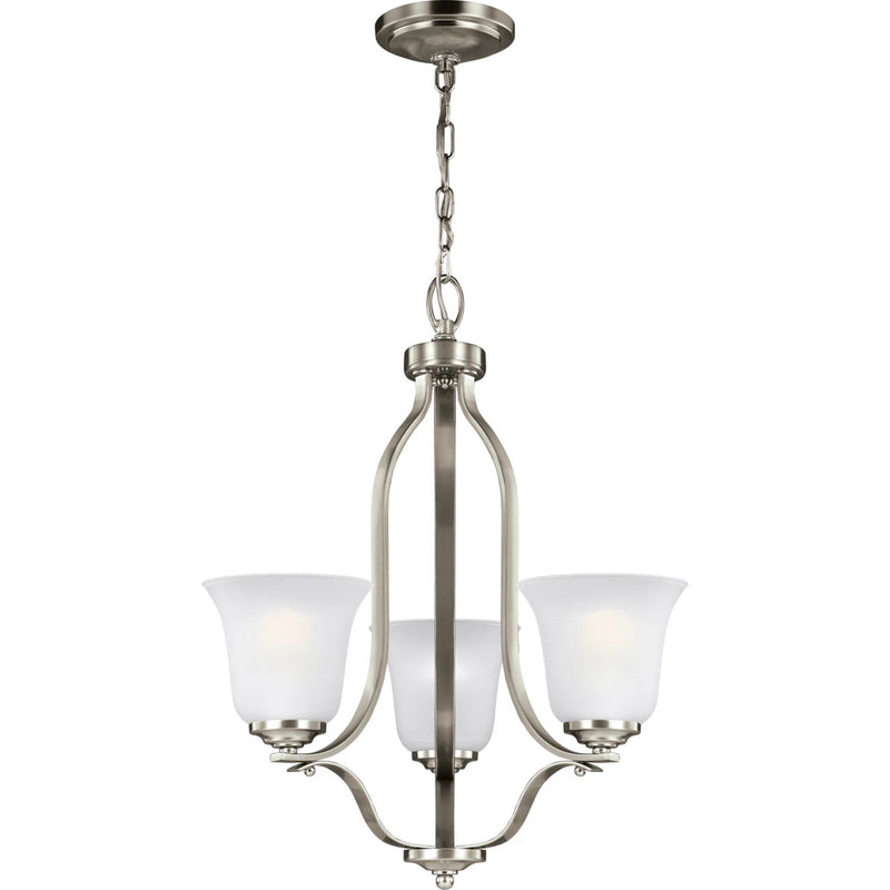 Emmons Chandelier — 19.5 Inch, Brushed Nickel