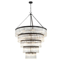 Emory Four-Tier Chandelier 48'' Black Forged
