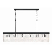Emory Linear Chandelier 49'' Black Forged