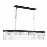 Emory Linear Chandelier 49'' Black Forged