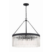 Emory Round Chandelier 24'' Black Forged