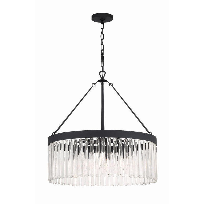 Emory Round Chandelier 24'' Black Forged
