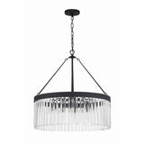 Emory Round Chandelier 24'' Black Forged