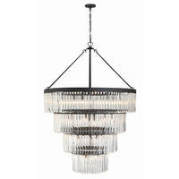 Emory Three-Tier Chandelier 40'' Black Forged
