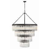 Emory Three-Tier Chandelier 40'' Black Forged