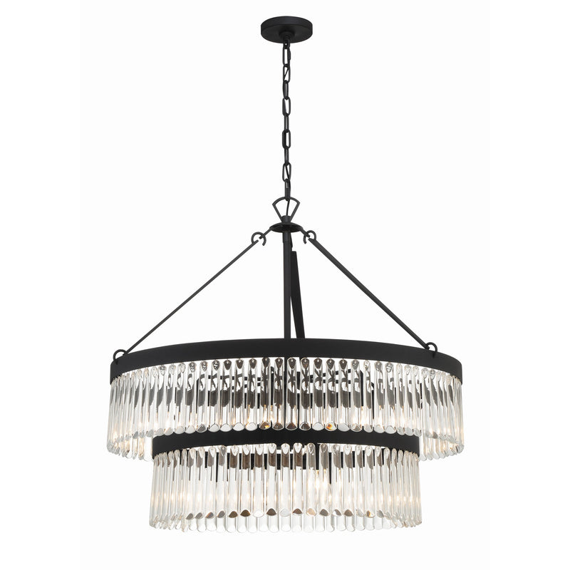 Emory Two-Tier Chandelier 32'' Black Forged