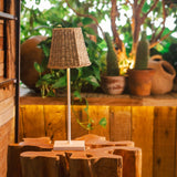 Empire Seagrass Woven Lampshade by Zafferano, lifestyle view 1