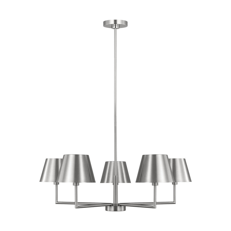 Ender Chandelier — 32 5/8", Brushed Nickel, Brushed Nickel