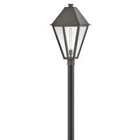 Endsley Large Post Mount Lantern - Blackened Brass - by Hinkley