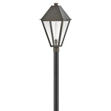 Endsley Large Post Mount Lantern - Blackened Brass - by Hinkley