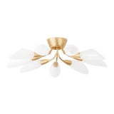 Enfield Semi Flush - 9-Light - Vintage Gold Leaf by Hudson Valley