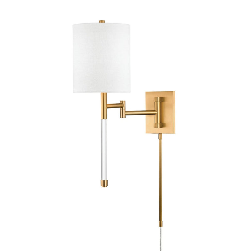 Englewood Plug-in Sconce - Aged Brass by Hudson Valley