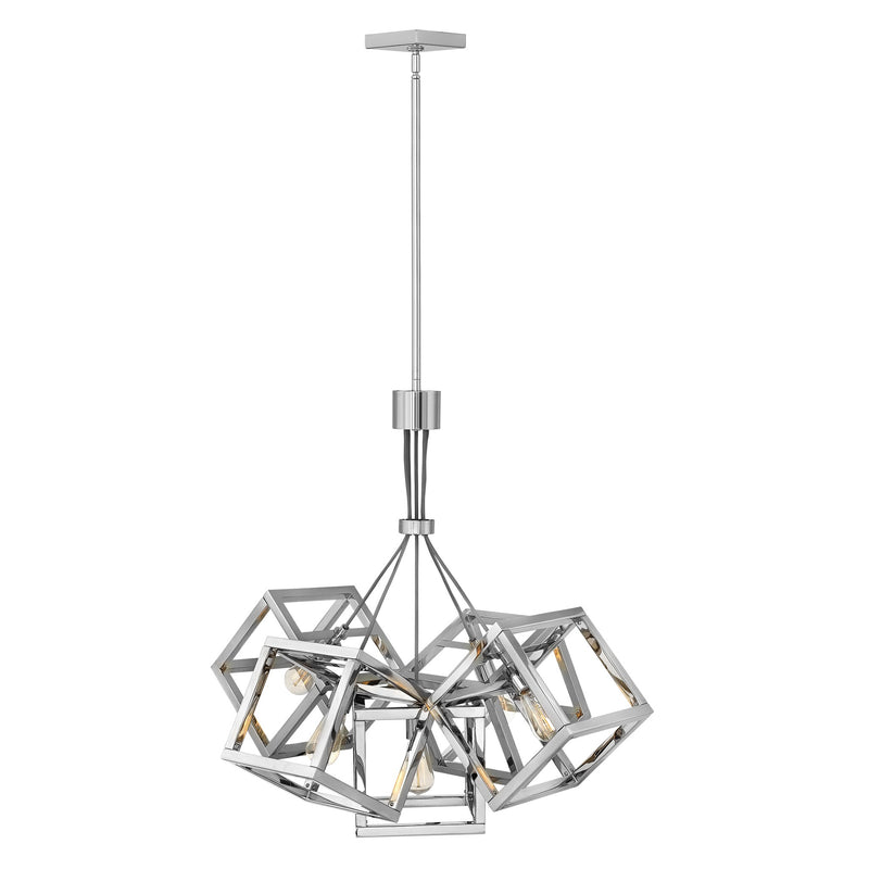 Ensemble Medium Single Tier Chandelier - Polished Nickel - by Fredrick Ramond