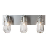 Eos Vanity Light 3 Light, shown in Sterling, by Hubbardton Forge