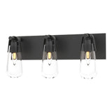 Eos Vanity Light 3 Light in Black by Hubbardton Forge