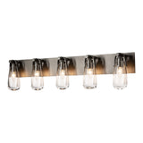 Eos Vanity Light 5 Light, shown in Oil Rubbed Bronze, by Hubbardton Forge