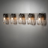 Eos Vanity Light 5 Light detail in Oil Rubbed Bronze, by Hubbardton Forge