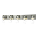Eos Vanity Light 5 Light in Sterling by Hubbardton Forge
