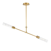 Equilibrium Linear Suspension Natural Aged Brass by Maxim Lighting