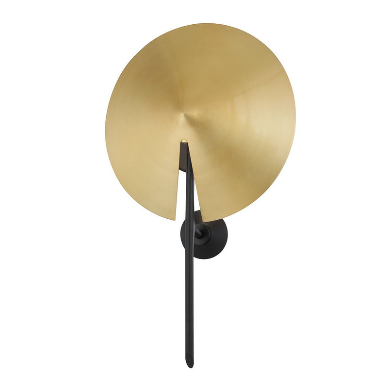 Equilibrium Wall Sconce - Aged Brass with Black by Hudson Valley
