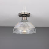 Erbil Prismatic Flush Ceiling Fitting - Antique Silver