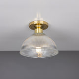 Erbil Prismatic Flush Ceiling Fitting - Polished Brass