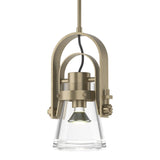 Erlenmeyer Arch Mini Pendant in Soft Gold by Hubbardton Forge