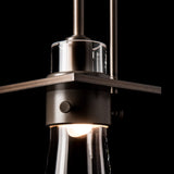 Erlenmeyer Mini Pendant Large detail in Dark Smoke, by Hubbardton Forge