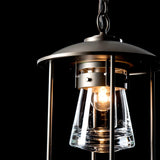 Erlenmeyer Outdoor Pendant detail in Coastal Dark Smoke, by Hubbardton Forge