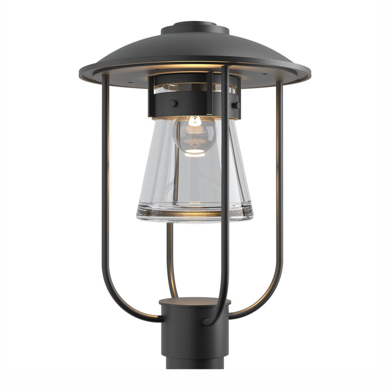 Erlenmeyer Outdoor Post Lantern in Coastal Black by Hubbardton Forge