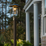 Erlenmeyer Outdoor Post Lantern lifestyle view by Hubbardton Forge