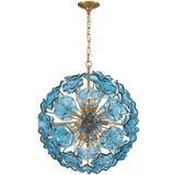 Esme 9 Light Pendant Blue By Crystorama  - Front View1