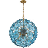 Esme 9 Light Pendant Blue By Crystorama  - Front View