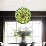 Esme 9 Light Pendant Green By Crystorama - Lifestyle View