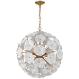 Esme 9 Light Pendant White By Crystorama - Front View