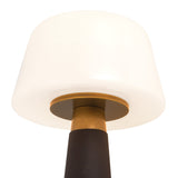 Expresso Vegan Leather Clemence Table Lamp by Alora Lighting Details