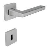 Esprit Door Lever in Satin Chrome angled view by Colombo Design