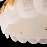 Essie Six Light Chandelier - Distressed Brass
