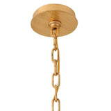 Essie Six Light Chandelier - Distressed Brass