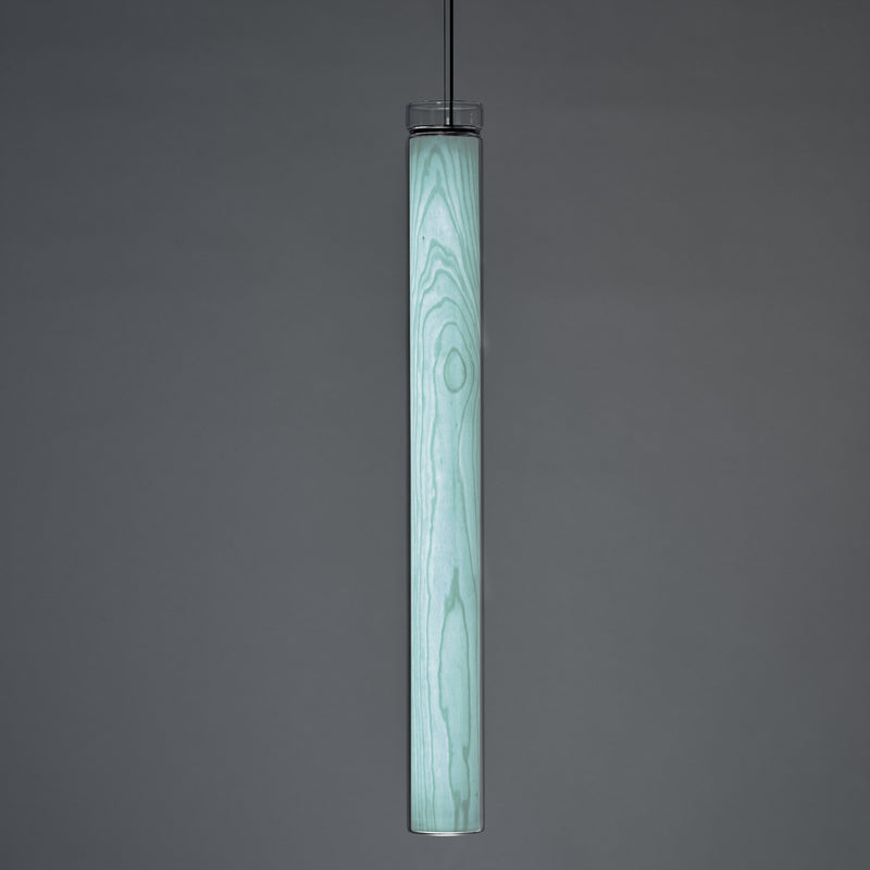 Estela Vertical Pendant, Size: Medium, Finish: Sea Blue