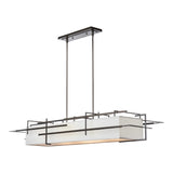 Etch Linear Suspension, shown in Bronze, Natural Anna Shade, by Hubbardton Forge