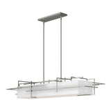 Etch Linear Suspension in Sterling, Natural Anna Shade by Hubbardton Forge