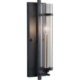 Ethan Wall Sconce — Antique Forged Iron / Brushed Steel