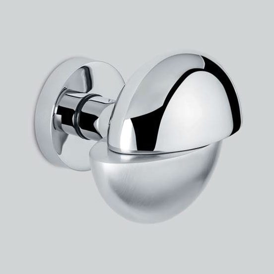 Etro Door Knob in Polished Chrome / Satin Chrome by Colombo Design