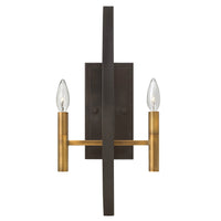 Euclid Large Two Light Sconce - Spanish Bronze - by Hinkley