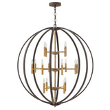 Euclid Three Tier Orb Chandelier