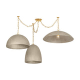 Eve Chandelier - Vintage Gold Leaf with Textured Warm Silver Leaf by Hudson Valley