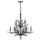 Eve Medium Two Tier Chandelier - Brushed Graphite - by Fredrick Ramond