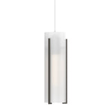 Exos Glass Low Voltage Mini Pendant in Dark Smoke, Opal Glass by Hubbardton Forge
